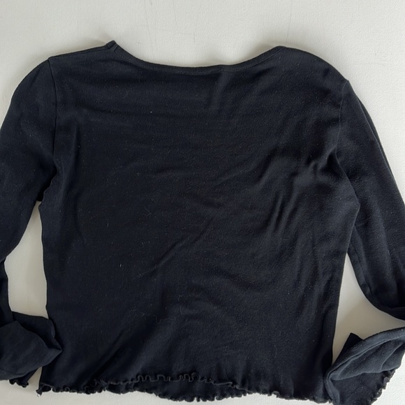 Crop Top by Topshop with Lettuce Hem - Picture 10 of 10